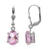 Pinkfarbener Fluorit-Silberohrringe (CUSTODANA)
