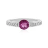 Pinkfarbener Fluorit-Silberring