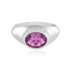 Pinkfarbener Fluorit-Silberring (KM by Juwelo)