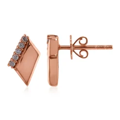 Pinkfarbener I3 Argyle-Brillant-Goldohrringe (Mark Tremonti)