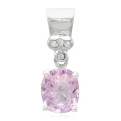 Pinkfarbener Kupfer-Turmalin-Silberanhänger