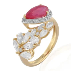 Pinkfarbener Madagaskar-Saphir-Silberring (de Melo)