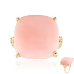 Pinkfarbener Opal-Goldring (CIRARI)