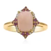 Pinkfarbener Opal-Goldring (CIRARI)