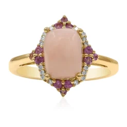 Pinkfarbener Opal-Goldring (CIRARI)