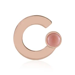 Pinkfarbener Opal-Silberanhänger