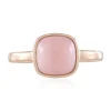 Pinkfarbener Opal-Silberring