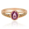 Pinkfarbener Saphir-Goldring