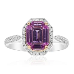 Pinkfarbener Saphir-Goldring (CIRARI)