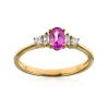 Pinkfarbener Saphir-Goldring (CIRARI)