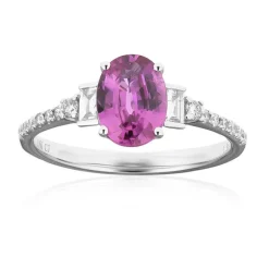 Pinkfarbener Saphir-Goldring (CIRARI)