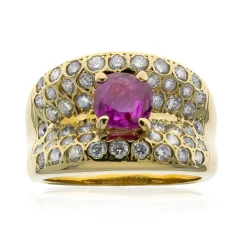 Pinkfarbener Saphir-Goldring (CIRARI)