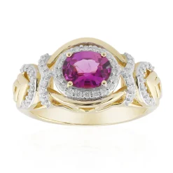 Pinkfarbener Saphir-Goldring (Rifkind 1894 Collection)