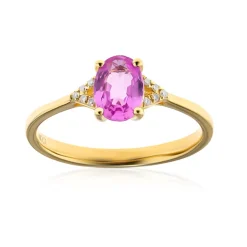 Pinkfarbener Saphir-Goldring (CIRARI)