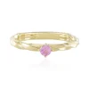 Pinkfarbener Saphir-Silberring
