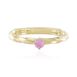 Pinkfarbener Saphir-Silberring