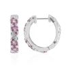Pinkfarbener Saphir-Silberohrringe (Remy Rotenier)