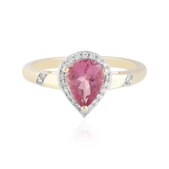 Pinkfarbener Turmalin-Goldring