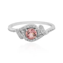 Pinkfarbener Turmalin-Silberring