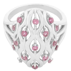 Pinkfarbener Turmalin-Silberring