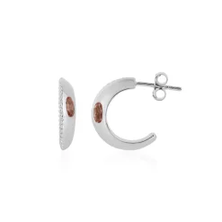 Pinkfarbener Turmalin-Silberohrringe (SAELOCANA)