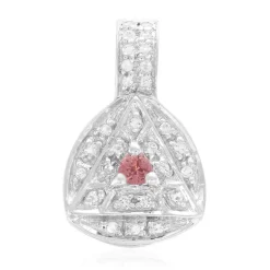 Pinkfarbener Turmalin-Silberanhänger