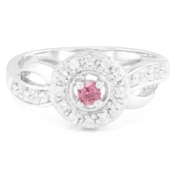 Pinkfarbener Turmalin-Silberring