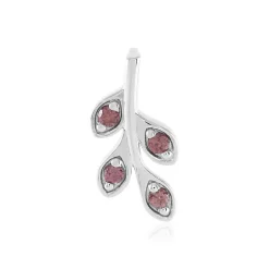 Pinkfarbener Zirkon-Silberanhänger