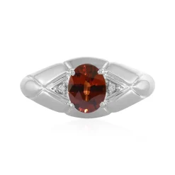 Pinkfarbener Zirkon-Silberring