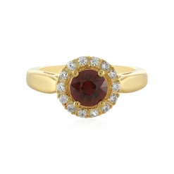 Pinkfarbener Zirkon-Silberring