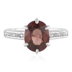 Pinkfarbener Zirkon-Silberring