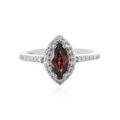 Pinkfarbener Zirkon-Silberring