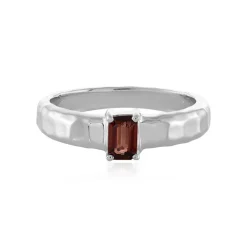 Pinkfarbener Zirkon-Silberring