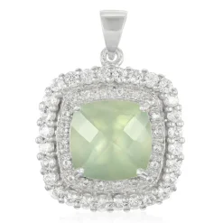 Prehnit-Silberanhänger