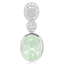 Prehnit-Silberanhänger