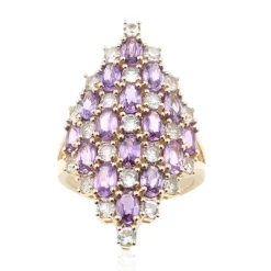 Purpurfarbener Ceylon-Saphir-Goldring