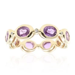 Purpurfarbener Ceylon-Saphir-Goldring