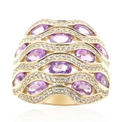 Purpurfarbener Ceylon-Saphir-Goldring