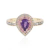 Purpurfarbener Ceylon-Saphir-Goldring (Adela Gold)