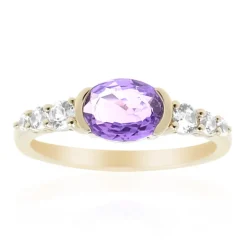 Purpurfarbener Ceylon-Saphir-Goldring