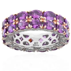 Purpurfarbener Farbwechsel-Granat-Silberring (Gems en Vogue)