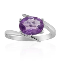 Purpurfarbener Fluorit-Silberring