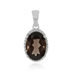 Rauchquarz-Silberanhänger