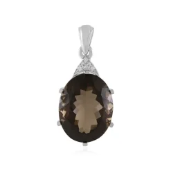 Rauchquarz-Silberanhänger