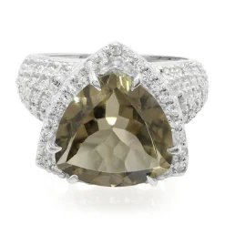 Rauchquarz-Silberring