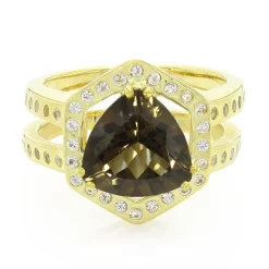 Rauchquarz-Silberring