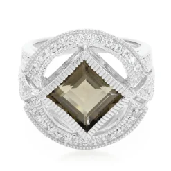 Rauchquarz-Silberring