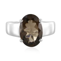 Rauchquarz-Silberring