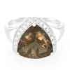 Rauchquarz-Silberring