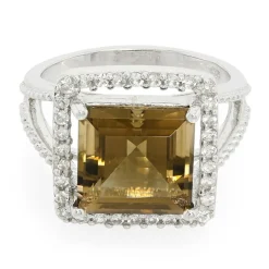 Rauchquarz-Silberring